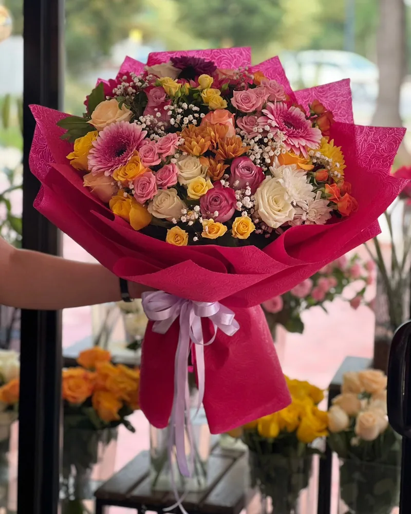 Arrangement floral coloré