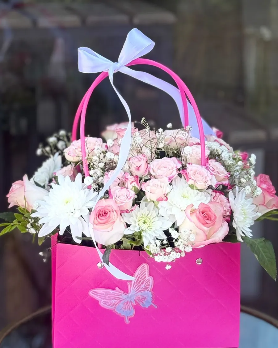 Sac garni rose fuchsia